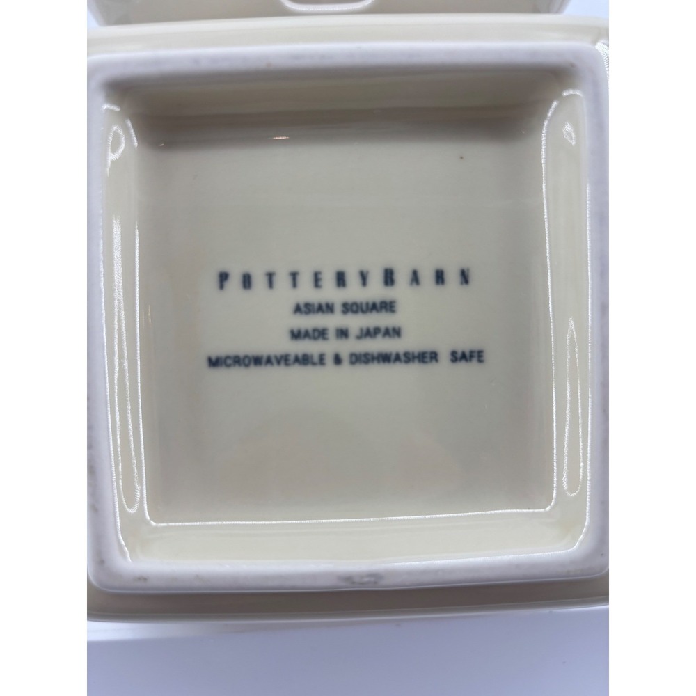 POTTERY BARN Asian Square Putty Noodle Rice Ramen Bowls Set Of 6 Japan - Picture 6 of 7